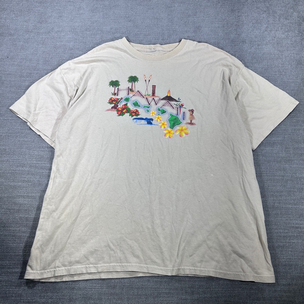Unbranded‎ Hawaii Graphic T-Shirt Mens XL Tan Good Tropical Souvenir Tee